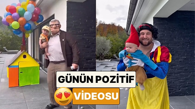 Eve Dönen Eşini Her Gün Farklı Bir Kostümle Karşılayan Adam ve Minik Oğluna Bayılacaksınız