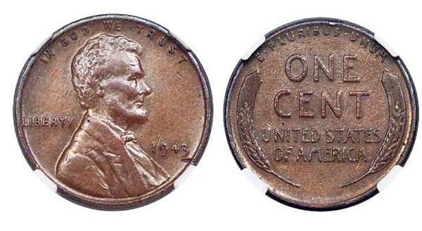 9. 1943 Bakır Lincoln Penny (Hata Parası)  Savaş döneminde bakır mermi yapımı için kullanıldığından paralar çelikten basılmıştı. Ancak yanlışlıkla bakırdan basılan çok az sayıdaki örnek servet değerindedir. Peki ne kadar olabilir?