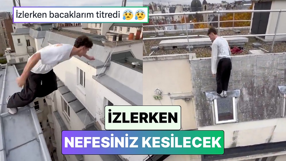 Emmanuel Nasshan İsimli Parkur Sporcusunun Fransa'da Gerçekleştirdiği Gösteri Yürekleri Ağızlara Getirdi