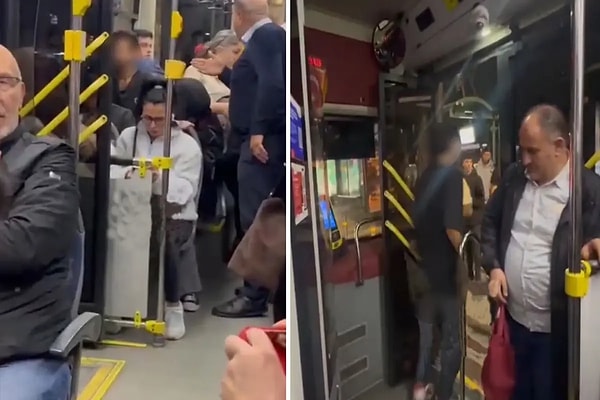 Olay,  Taksim-Mecidiyeköy hattında sefer yapan halk otobüsünde meydana geldi.