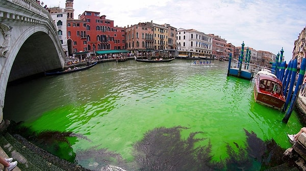 Visitors to Venice, one of Europe's most frequented cities located in Italy, were left in disbelief at the sight of the historic canal.