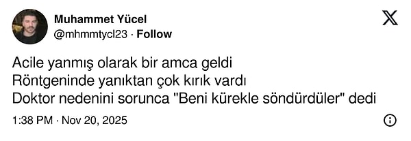 Kırık olsa duramazdın.