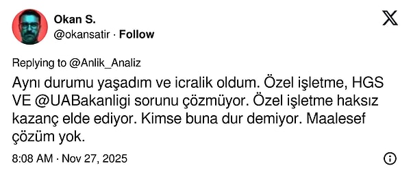 Durumdan şikayet eden çok fazla kişi var.