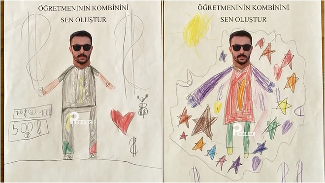 A Teacher Gave His Students A Picture Of Himself And Asked Them To Create Outfits