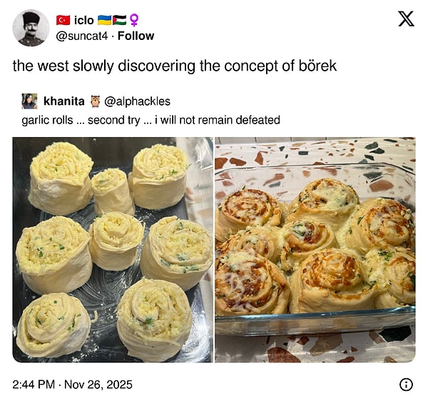 "Batı yavaşça börek konseptini keşfediyor"