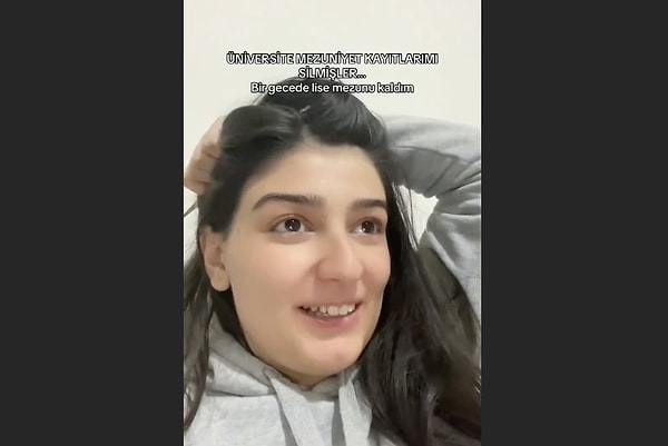 "Ben şu an lise mezunuyum"