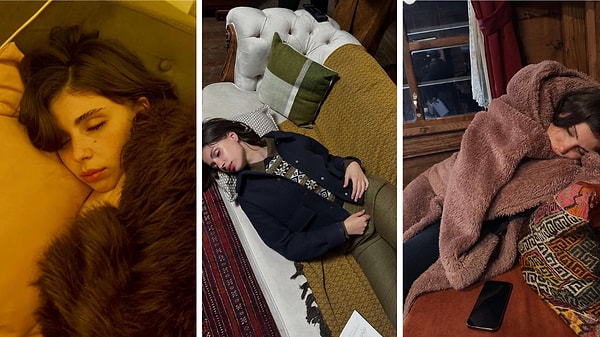 Taşacak Bu Deniz'in Fadime'si Zeynep Atılgan, setin en uykucusu çıktı.