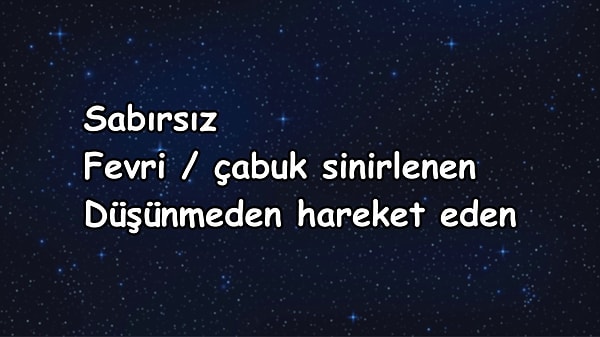 3 olumsuz özelliğin;👇