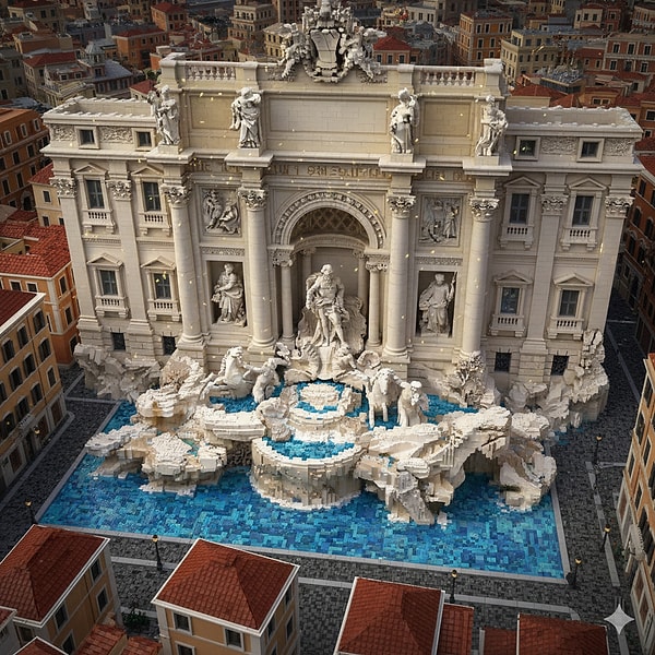 12. Roma’nın Büyülü Durağı: Trevi Çeşmesi.