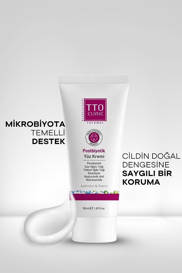 7. Hassas, Bariyeri Zayıf, Kuruluk Yaşayan Ciltler: TTO Clinic Postbiyotik Yüz Kremi