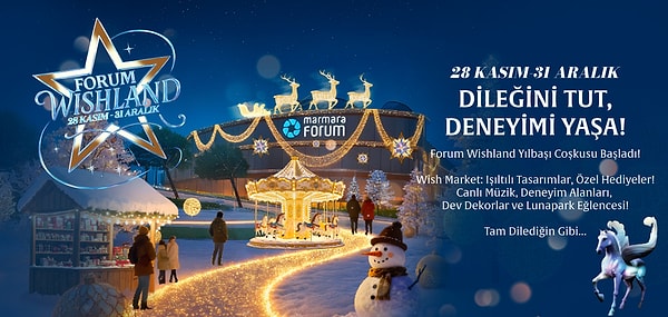 Sen de bu çılgın deneyimi yaşamak ve hayalinin gerçeğe dönüştüğünü görmek istiyorsan, 31 Aralık’a kadar Marmara Forum’u mutlaka ziyaret et!
