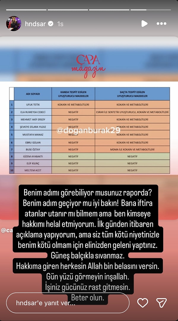 Hande Sarıoğlu'nun Instagram'dan yaptığı son paylaşım
