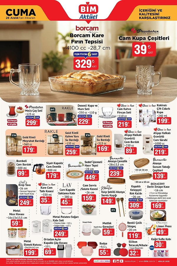 Borcam Kare Fırın Tepsisi 329 TL