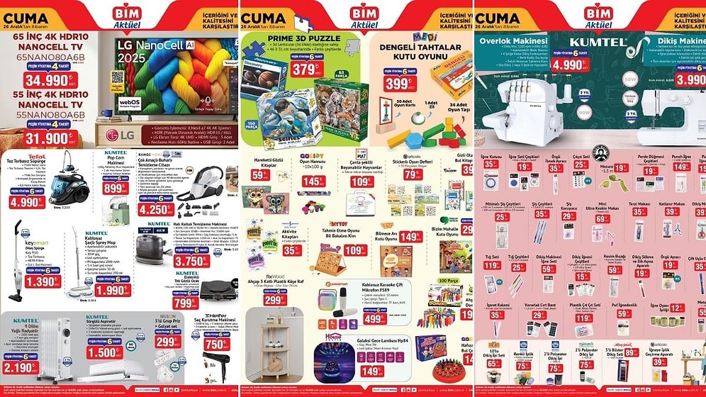 BİM'e Buharlı Temizleme Cihazı Geliyor! 26 Aralık 2025 BİM Aktüel Ürünler İndirim Kataloğu