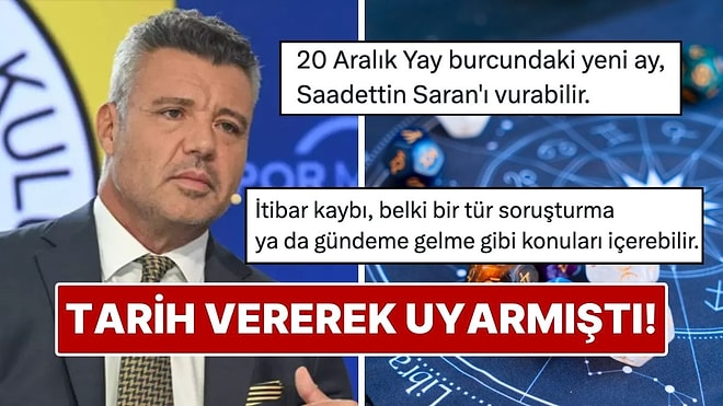 Tarih Vererek Uyarmıştı! X’te Bir Astrolog Sadettin Saran Sürecini Önceden Bildi