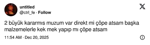 Ve işte herkesin yaşadığı o durum;