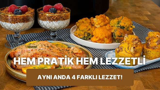Mutfakta Lezzet Şöleni: Airfryer'da 4 Farklı Tarifi Aynı Anda Yapıyoruz!