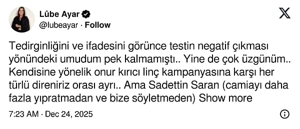 Lube Ayar’ın paylaşımı