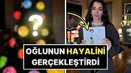 Yılbaşı Süslemelerinde Çığır Açan Rachel Araz, 5.5 Yaşındaki Oğlunun Çizdiği Yılbaşı Ağacını Yaptırdı!