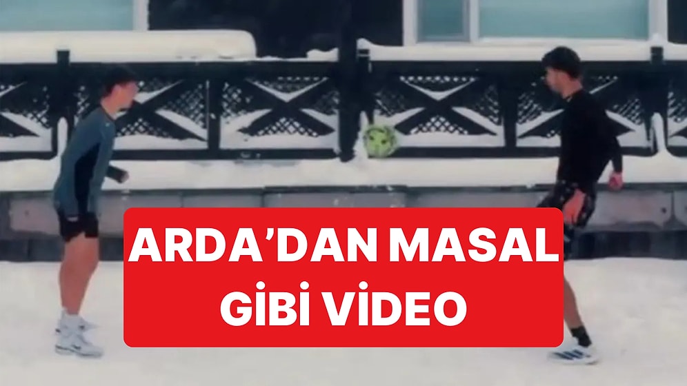 Milli Yıldız Arda Güler ve Fenerbahçeli Yiğit Efe Demir, Karlar Altındaki Tatilde Bile Futbolu Bırakmadı