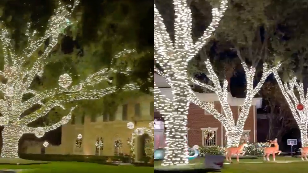 Neighborhood in the US Dazzles with Christmas Lights