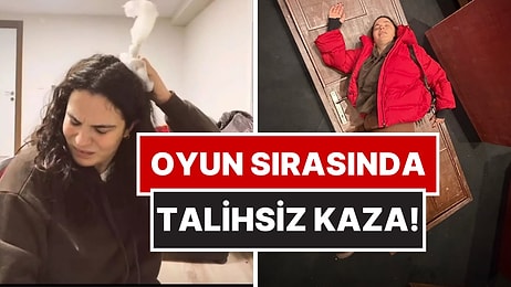 Sahnede Herkesin Yüreği Ağzına Geldi: Aslı Bekiroğlu'nun Kafasına Kapı Düştü!