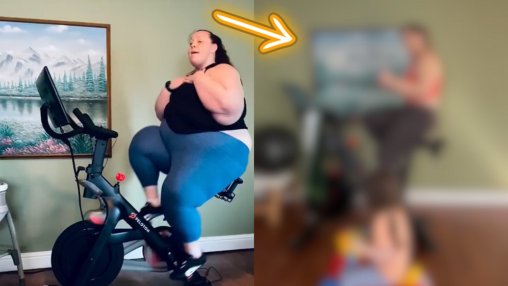 The Transformation of a Woman Who Lost Weight Using an Exercise Bike