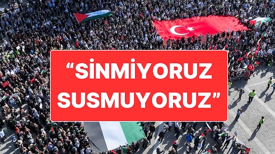 İstanbul’da Vatandaşlar Yeni Yılın İlk Gününde Gazze İçin Galata Köprüsü’nde Yürüyüş Yaptı