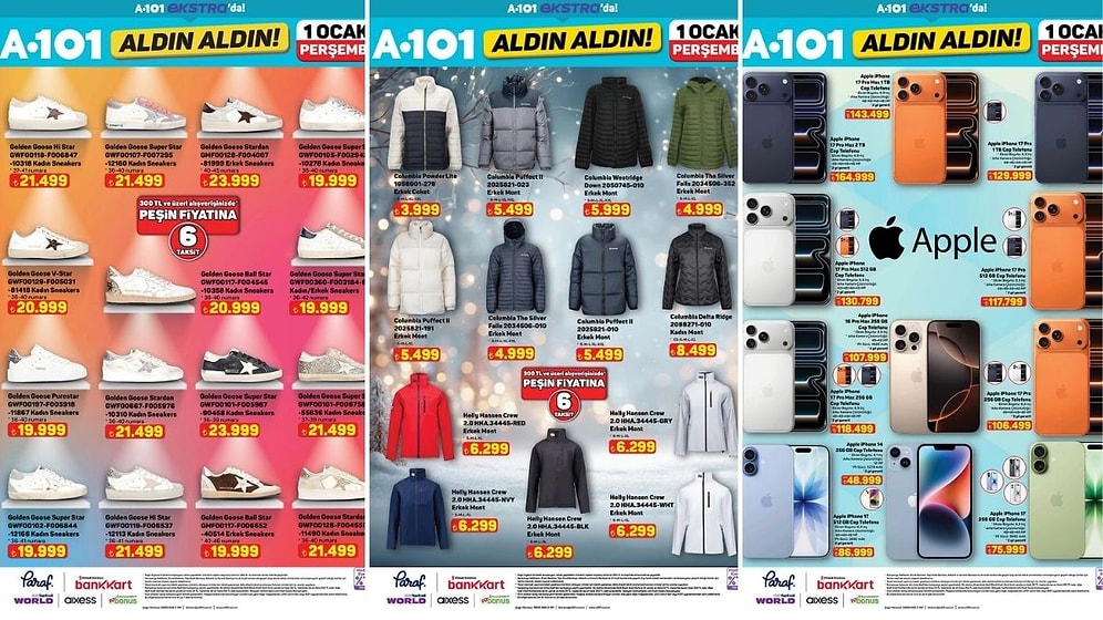 A101'e Columbia Mont Çeşitleri Geliyor! 1 Ocak 2026 İnternete Özel Aldın Aldın Kataloğu