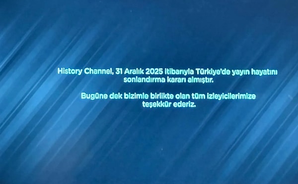 History Channel veda etti.