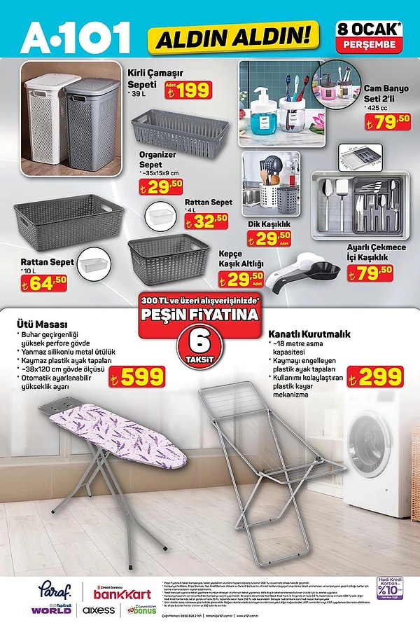 Kirli Çamaşır Sepeti 199 TL