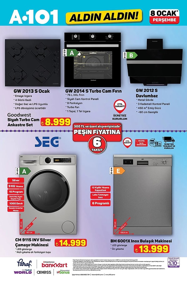 Goodwest Turbo Cam Ankastre Set 8.999 TL