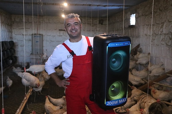 Memurluktan istifa edip çiftlik kuran Halim Yahya Çakmak, tavuklarına dinlettiği müzik ile verim artışı yaşadı.