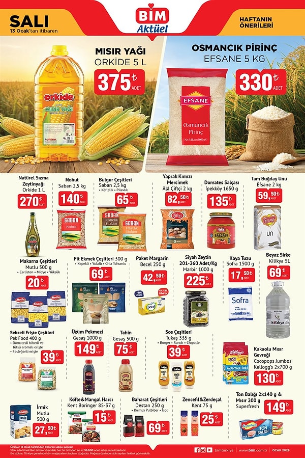 Orkide Mısır Yağı 5 Litre 375 TL