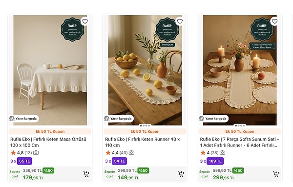 Evini yenilemek veya misafir sofralarına şıklık katmak isteyenler için bu fırsat kaçmaz!