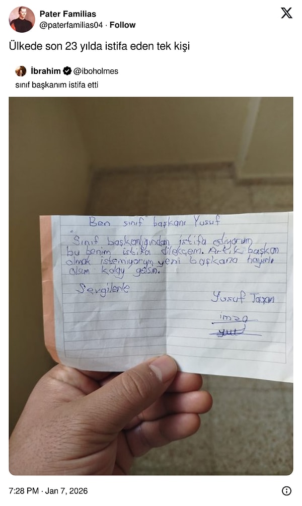 Görevinden affını da isteyebilirdi...