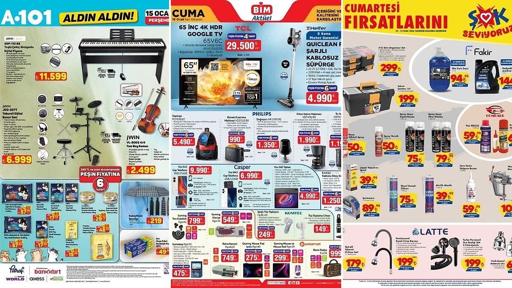 İndirim Günleri Başlıyor! 10 - 16 Ocak Haftasında A101 ve BİM Aktüel Ürünler Listesinde Ne Var?