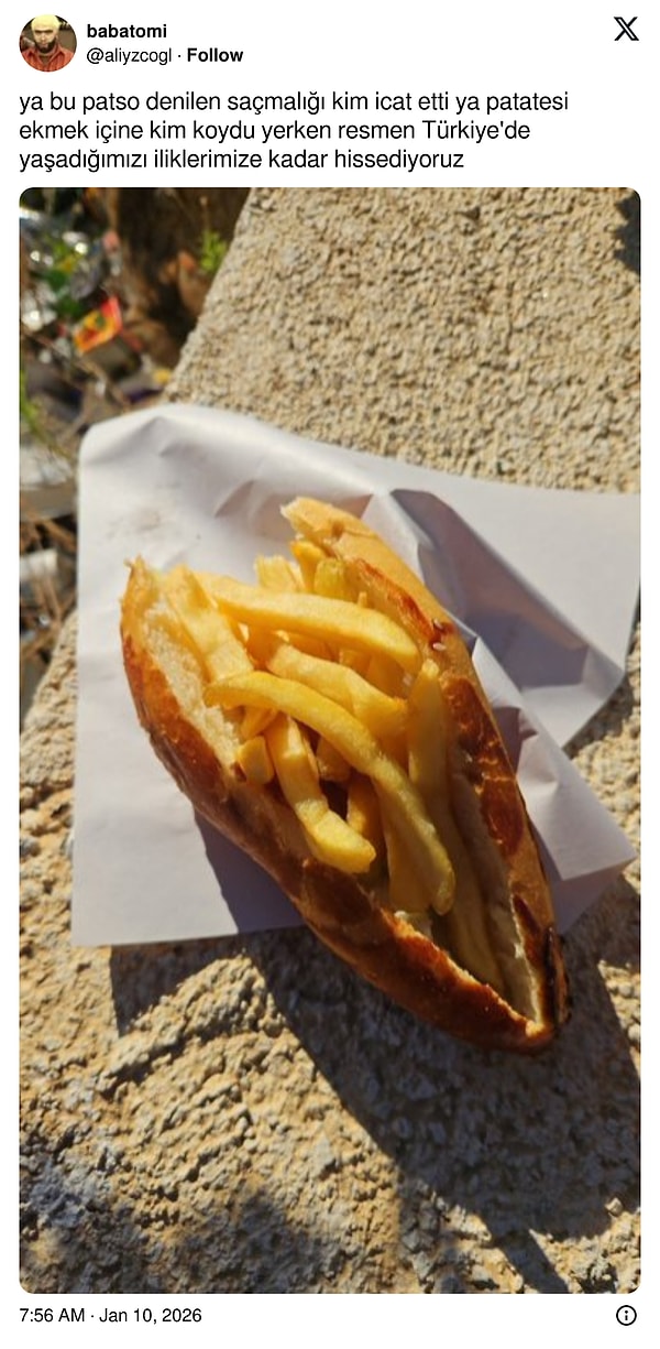 Patsoda aslında sosis de vardı. Sonra ne oldu bilmiyoruz.