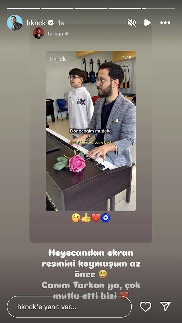 Hakan Çakır ayrıca heyecanını hikayelerinde böyle dile getirdi.