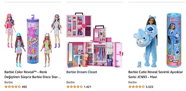 Barbie ve aksesuarlarında karne gününe özel %5 sepet indirimi👇