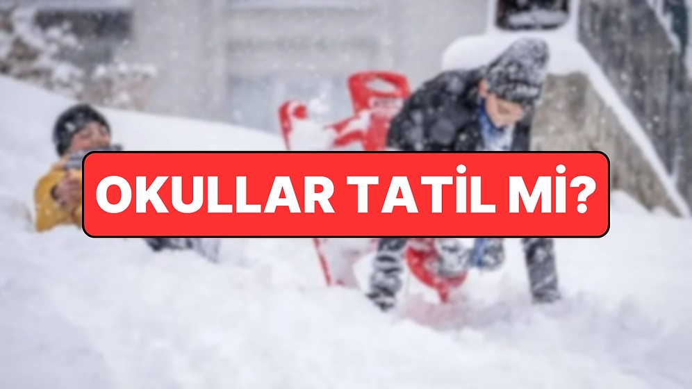 Yarın (14 Ocak Çarşamba) Okullar Tatil mi, Hangi İllerde Tatil? Kar Tatili Olan İller Listesi!