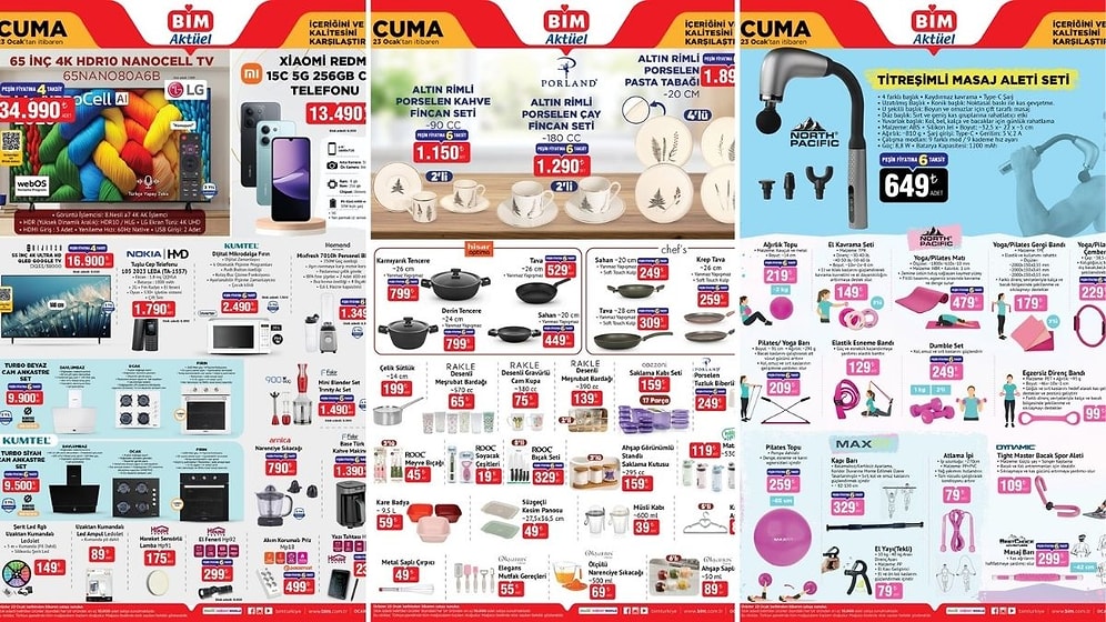 BİM'e Titreşimli Masaj Aleti Seti Geliyor! 23 Ocak 2026 BİM Aktüel Ürünler İndirim Kataloğu