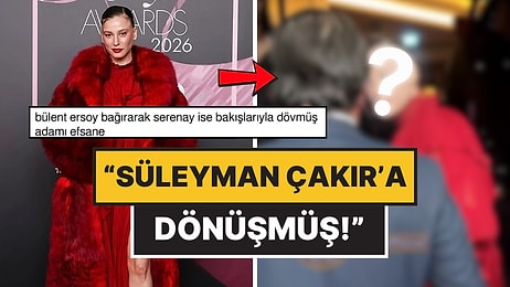 Serenay Sarıkaya’nın Elbisesine Basan Kişiye Attığı Bakış Olay Yarattı!