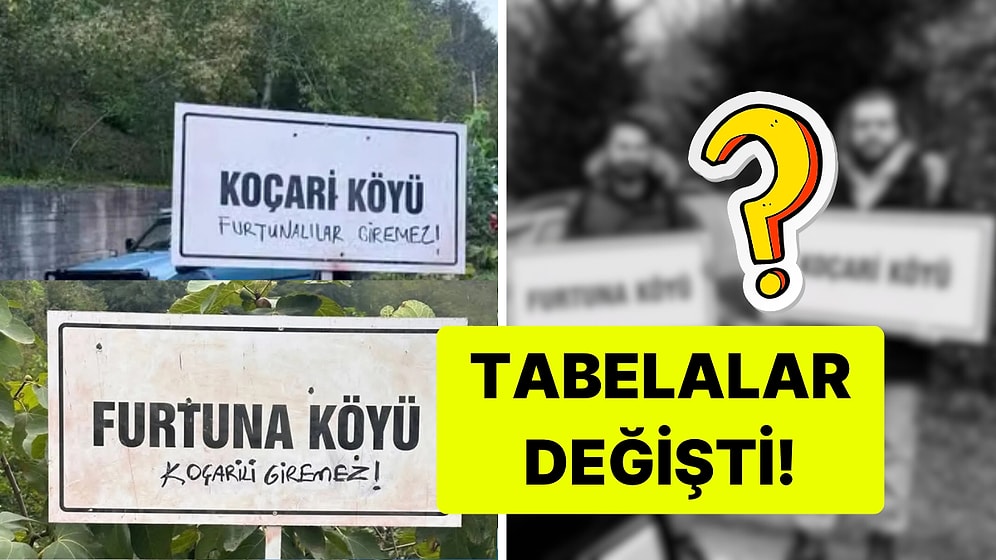 Taşacak Bu Deniz'deki Furtuna ve Koçari Köylerinin Tabelaları Değişti