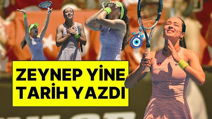 Tenisteki Gururumuz Zeynep Sönmez Bir Kez Daha Tarih Yazdı, Avustralya Açık'ta 3. Tura Yükseldi