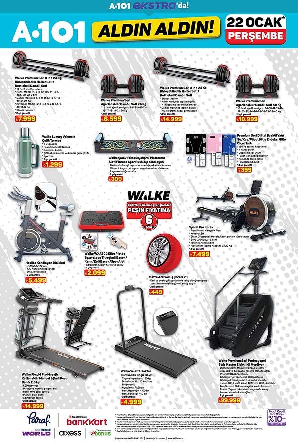 Walke Premium Ayarlanabilir Dambıl Seti 24 Kg 6.599 TL