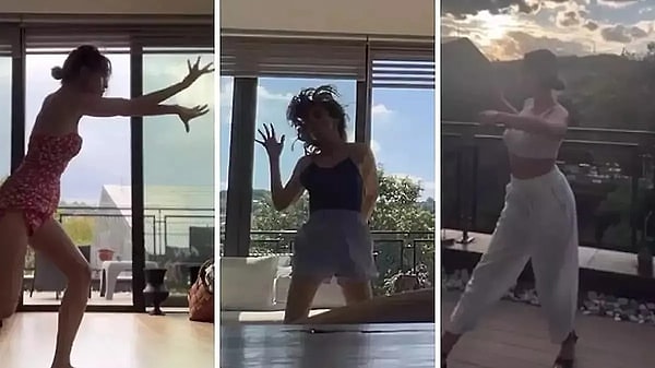 O günden bu yana iddialı olduğu kadar tuhaf bulunan kombinleri, enteresan açıklamaları ve deli dolu halleriyle oturan güzel oyuncu bir de danslarıyla öne çıktı.