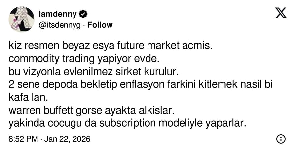 Tabii yaklaşık 1.4 milyon görüntülenme alan paylaşıma yorum gelmezse olmaz.