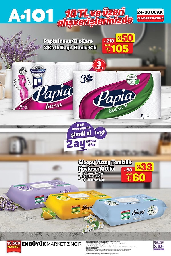 10 TL ve üzeri alışverişlerinizde;