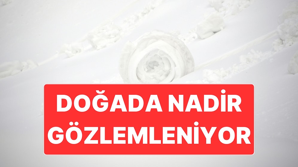 Doğada Çok Nadir Olarak Gözlemlenen Kar Ruloları Ilgaz Dağı’nda Ortaya Çıktı
